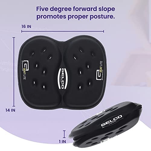 G Seat LITE Travel Gel Foam Cushion | Back Pain, Sciatica, Pressure Relief | Relieves Tailbone Discomfort, Promote Healthy Posture | Ergonomic Comfort | Car, Commute, Airplane and Travel - Blue - Image 5