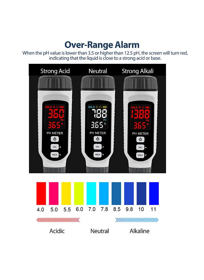 SMART SENSOR Digital pH Meter Waterproof Water Quality Tester with ATC 0-14 pH Measurement Range pH Water Test Meter  - Image 4