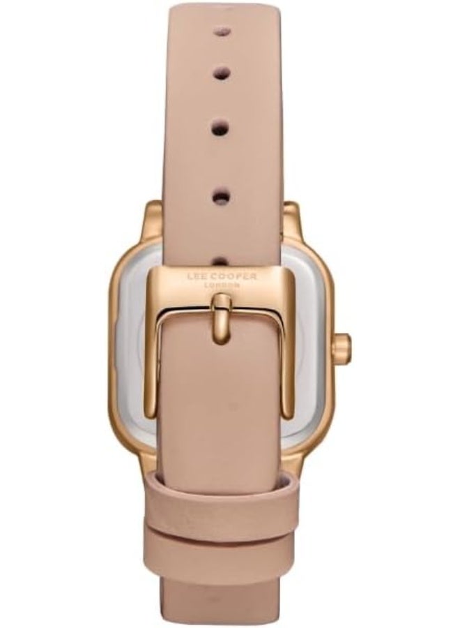 Lee Cooper Women's Watch, Analog Display and Leather Strap - LC08152.438, Pink - Image 4