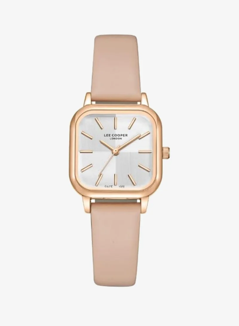 Lee Cooper Lee Cooper Women's Watch, Analog Display and Leather Strap - LC08152.438, Pink
