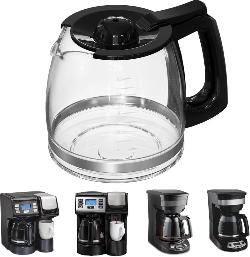 Shonshon 12-Cup Replacement Coffee Carafe Compatible with Hamilton Beach Coffee maker Pot 49902, 49915, 49905C, CM4309, 49317, 49467, 49611, 49904, 49934, 46230, 46290, 46293, 46294, 46299 - Image 1