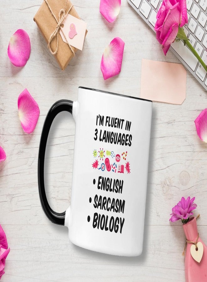 Casitika Biology Teacher Gifts. Fluent In Sarcasm 11 Oz Scientist Coffee Mug. Biology Gifts For Student Or Biologist. Gift For Microbiology Major. - Image 3