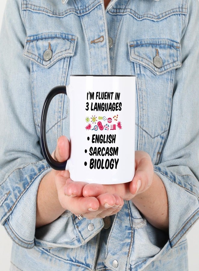 Casitika Biology Teacher Gifts. Fluent In Sarcasm 11 Oz Scientist Coffee Mug. Biology Gifts For Student Or Biologist. Gift For Microbiology Major. - Image 4