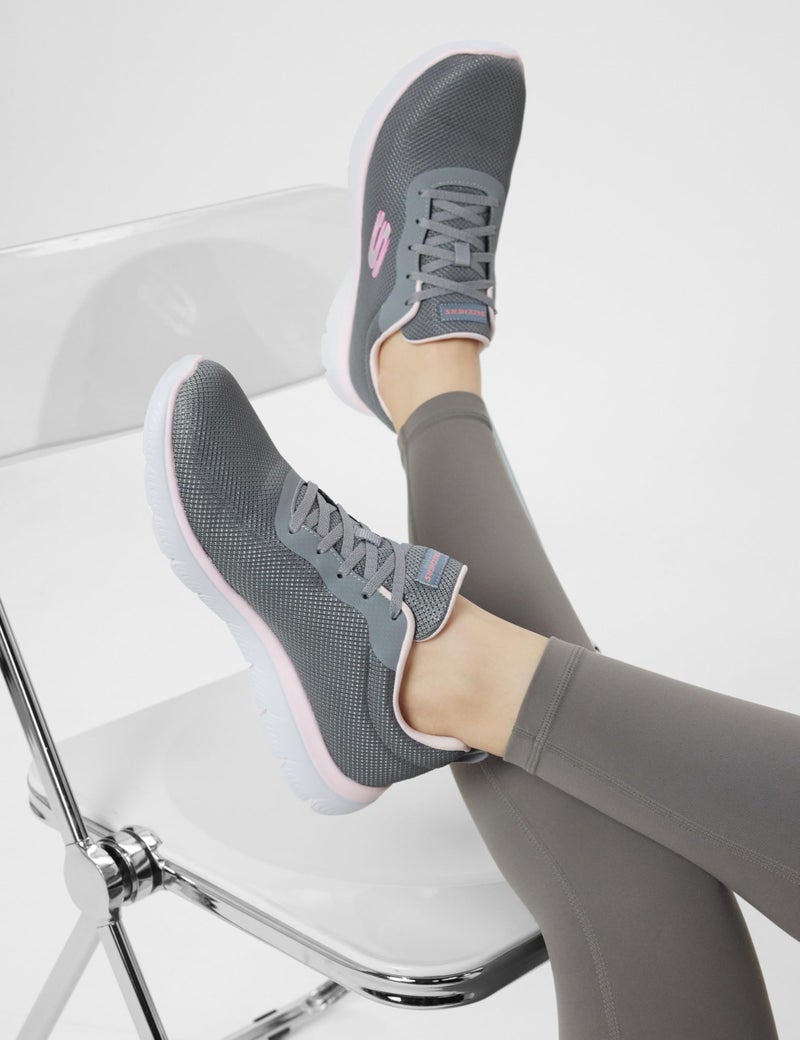 Skechers-Women's Casual Shoes-SUMMITS-896219ID-CCPK-6 Charcoal/Pink - Image 2