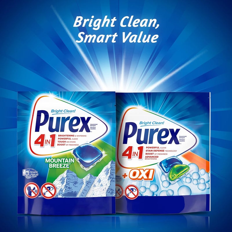 Purex 4-in-1 laundry detergent pacs, mountain breeze, 58 Count - Image 5