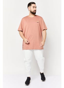adidas Originals Men Sportswear Fit Short Sleeve Outdoor T-Shirt, Light Brown  - Image 3