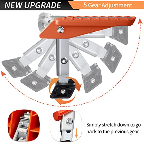 TOOENJOY 5 Angles Universal Car Door Step Door Latch Hook, Foldable Stand Pedal Step Up Easy Access Car Roof, Steel & Rubber Hold up to 400LBS - Image 2
