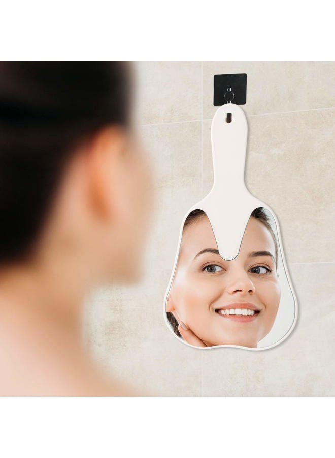 Annhua Handheld Mirrors with Handle Small Face Mirror, Tooth Shaped Hand Mirror Makeup, Used for Dentist Office, Clinic, Bathroom, Barber and Salon - White - Image 5