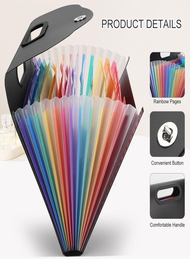 Uquelic Accordion Folder with Handle, Expanding File Folder 13-Pockets - Image 4