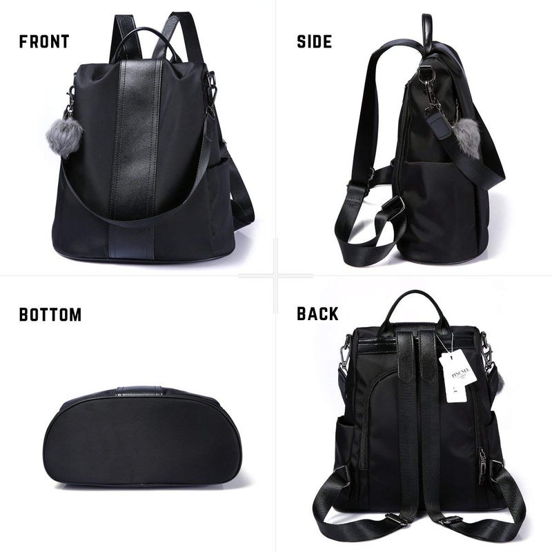 PINCNEL Women Backpack Purse Waterproof Nylon Anti-theft Rucksack Lightweight Shoulder Bag - Image 5