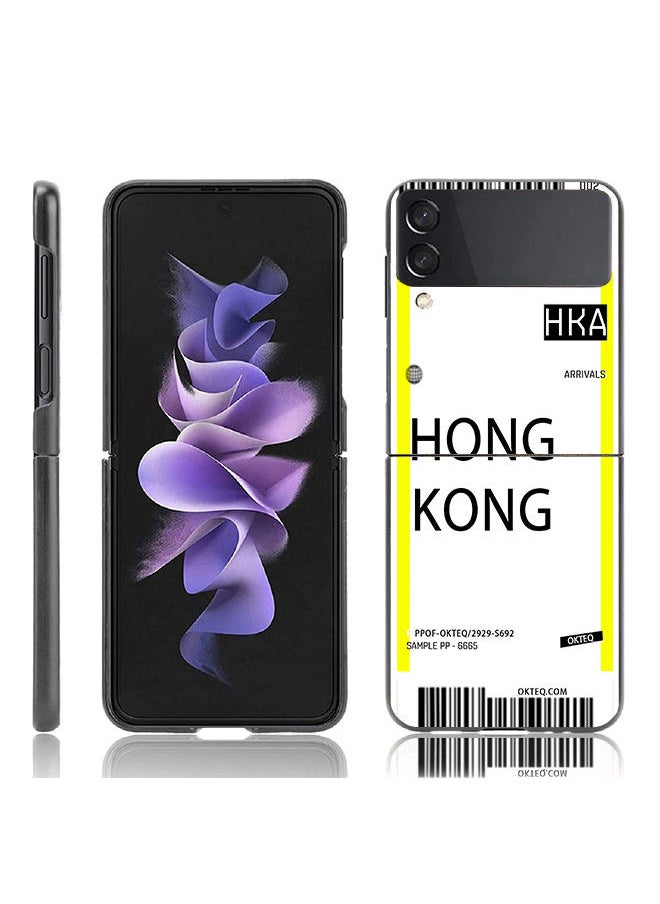 Okteq - Hard Back Cover Case Hong Kong Airport for Samsung Galaxy Z Flip3 5G - Image 1