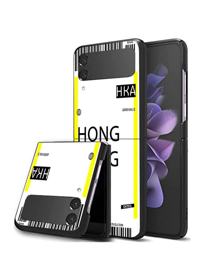 Okteq - Hard Back Cover Case Hong Kong Airport for Samsung Galaxy Z Flip3 5G - Image 1