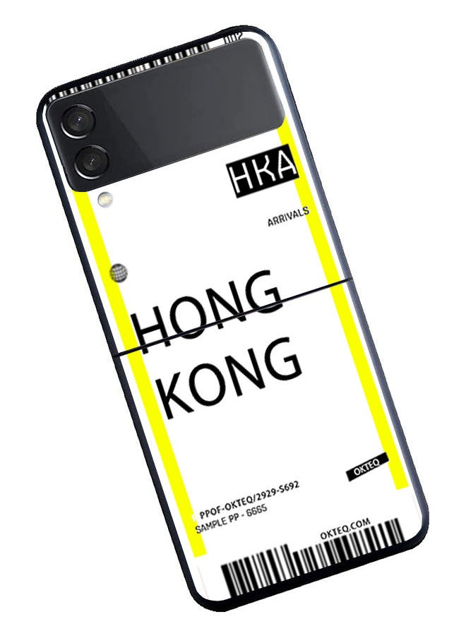 Okteq - Hard Back Cover Case Hong Kong Airport for Samsung Galaxy Z Flip3 5G - Image 1