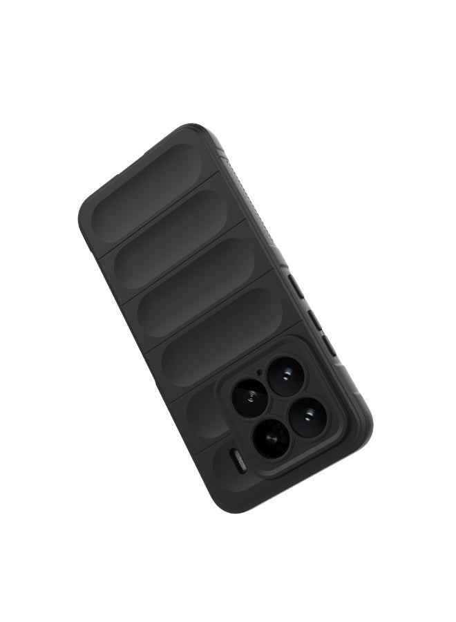 Case For Xiaomi 15 5G  , - Shockproof Brushed Protection Cover - Heavy Duty Case With Ultra Protection For Camera Slip-Resistant - Black - Image 2