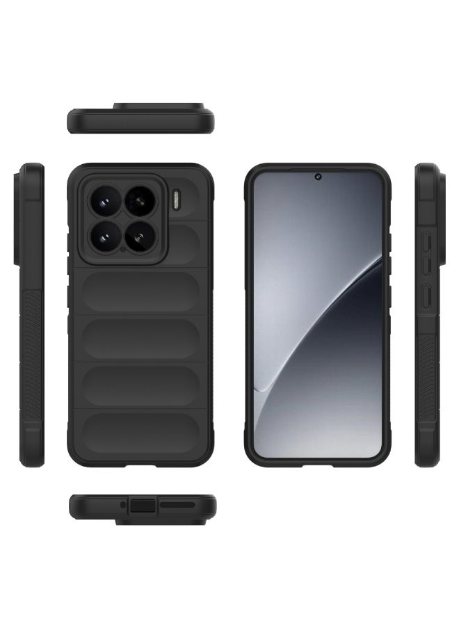 Case For Xiaomi 15 5G  , - Shockproof Brushed Protection Cover - Heavy Duty Case With Ultra Protection For Camera Slip-Resistant - Black - Image 3