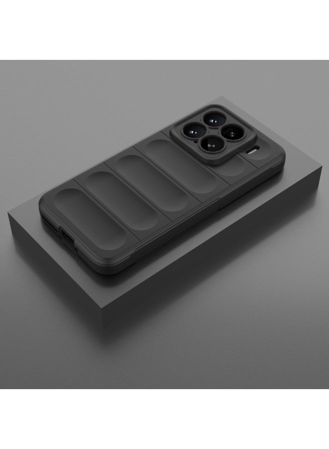 Case For Xiaomi 15 5G  , - Shockproof Brushed Protection Cover - Heavy Duty Case With Ultra Protection For Camera Slip-Resistant - Black - Image 4