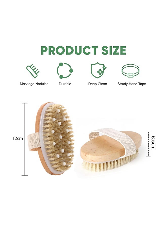 Beauenty Dry and Bath Body Brush Reduce Cellulite Dry Brush for Cellulite and Lymphatic Drainage  Exfoliating Brush with Soft Massage Nodules  Shower Brush Body Scrubber - Image 5