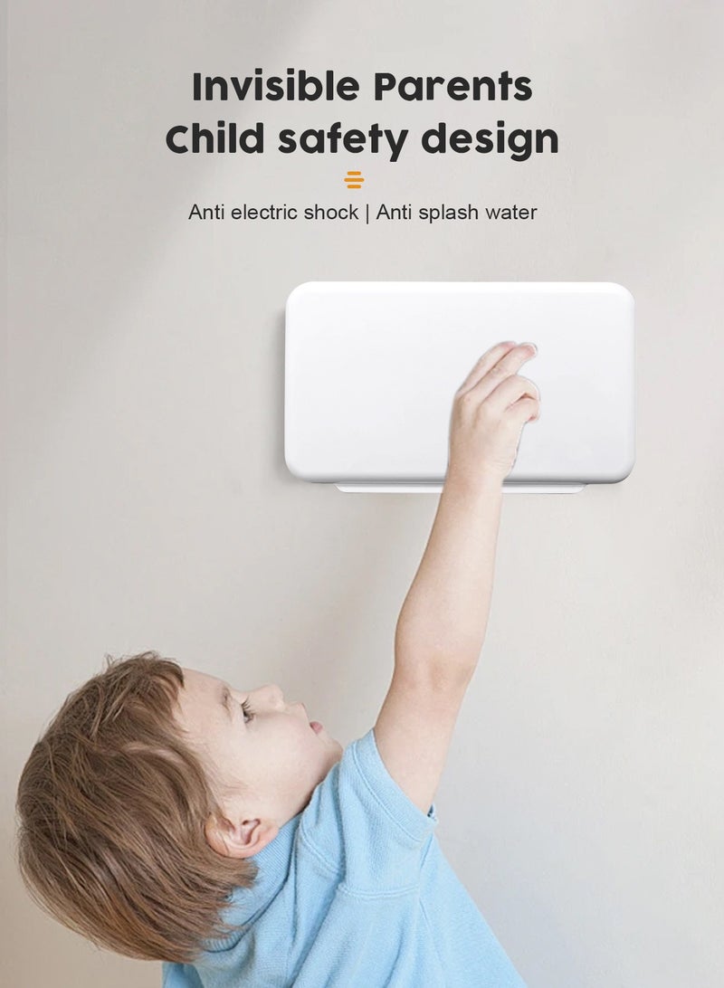 هومار كيت صندوق غطاء المقبس، واقي منفذ كهربائي آمن للأطفال، واقي مقاوم للماء لمفتاح الإضاءة لأمن منزل الطفل، غطاء مقبس مزدوج الوضع من 86 نوعًا (أبيض) - Image 4