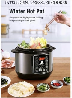 Generic 10 In 1 Electric Pressure Cooker Instant Programmable Smart Pot 1050 Watts Rice Cooker, 6 Liters, 10 Smart Programs Black MES6817  - Image 2