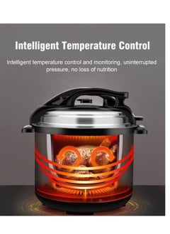 Generic 10 In 1 Electric Pressure Cooker Instant Programmable Smart Pot 1050 Watts Rice Cooker, 6 Liters, 10 Smart Programs Black MES6817  - Image 3