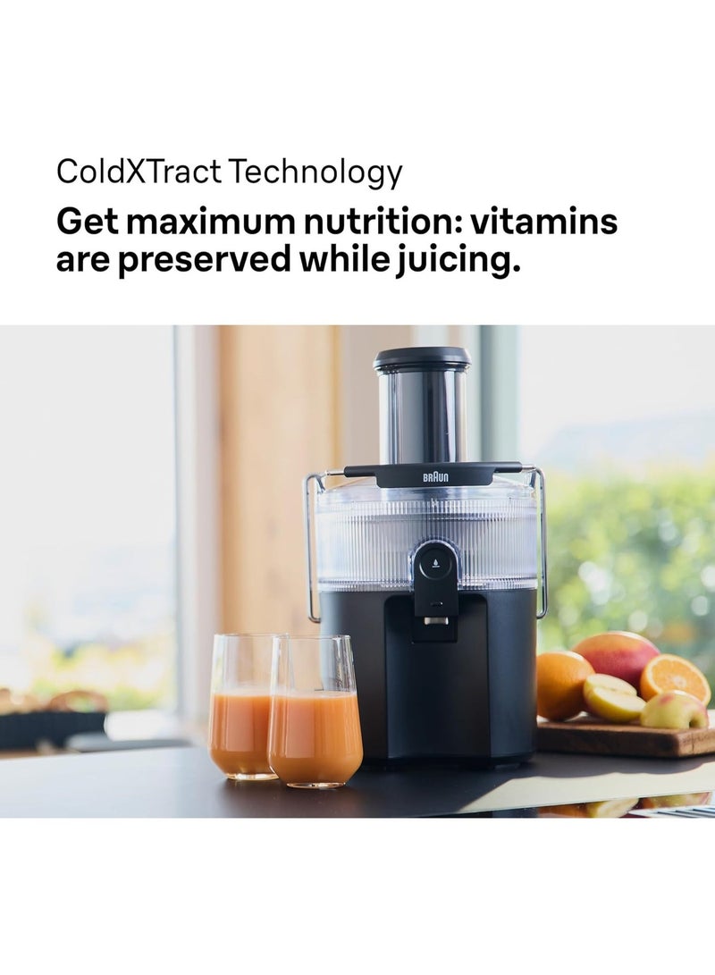 Braun MultiJuice 5 SJ5000 Centrifuge Juicer with ColdXtract Technology, 800W, Black 1.5 L 800 W SJ5000 BLACK - Image 5