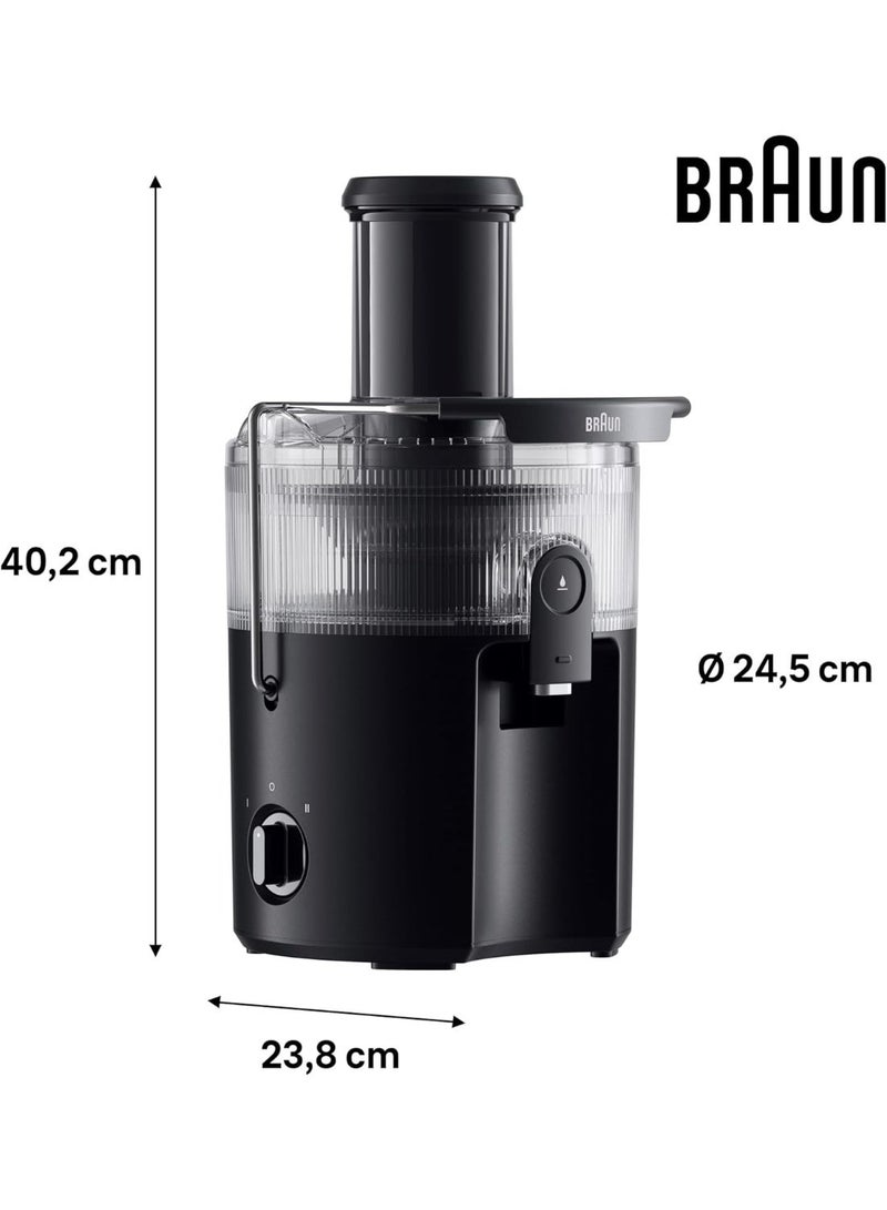 Braun MultiJuice 5 SJ5000 Centrifuge Juicer with ColdXtract Technology, 800W, Black 1.5 L 800 W SJ5000 BLACK - Image 3