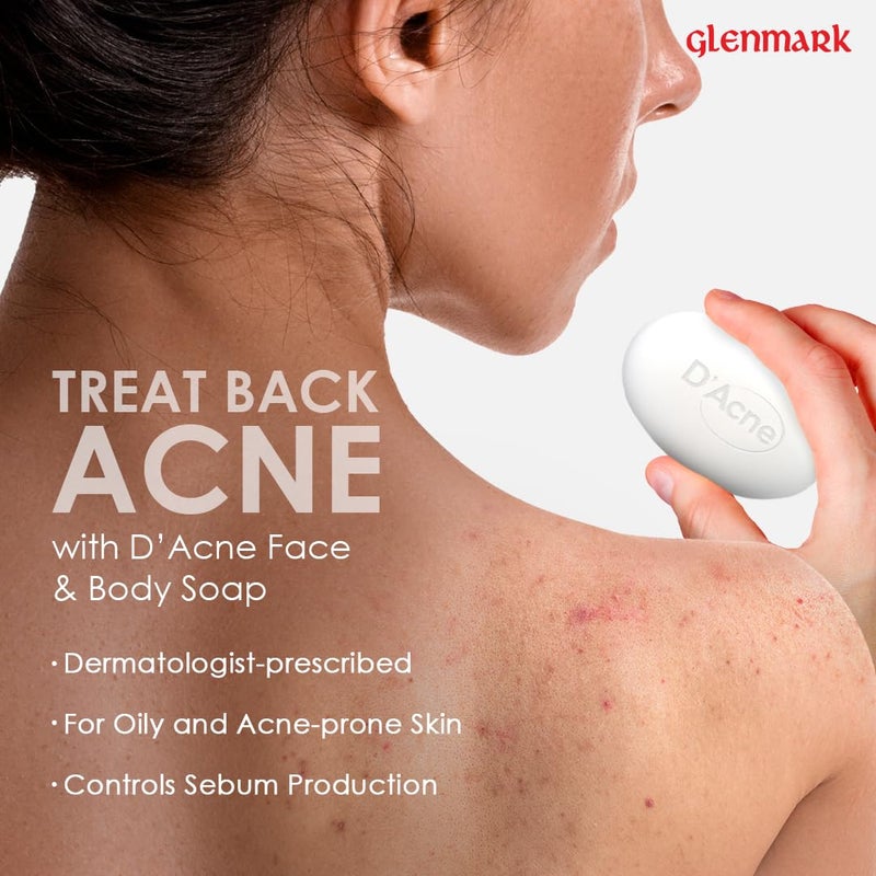 D'acne DAcne Soap Controls excess sebum Body face soap for acneprone and oily skin Reduces inflammation and painful red bumps Skin feels soft supple 75 gm - Image 3