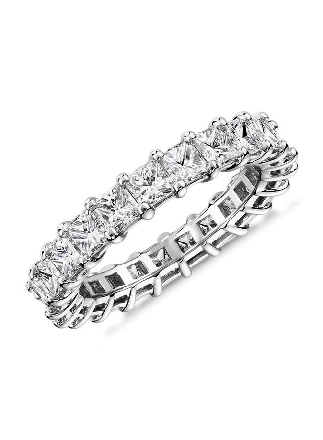 PAVOI 14K Gold Plated Rings with Cubic Zirconia Love and Stackable 3mm Princess Cut Rings for Women, Rose Gold, Cubic Zirconia - Image 1