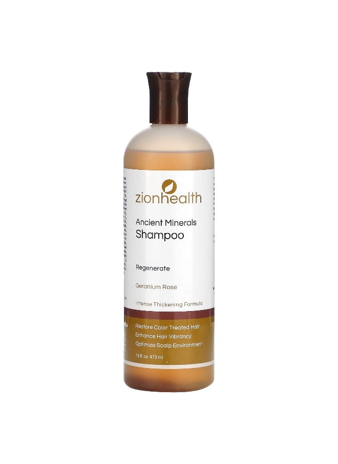 Zion Health Zion Health, Ancient Minerals Shampoo, Geranium Rose, 16 fl oz (473 ml)  - Image 1