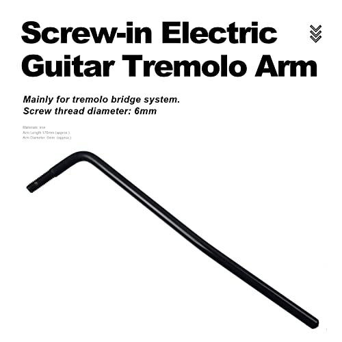 MAXCHEER 6MM Screw-in Electric Guitar Tremolo Arm Whammy Bar (Black) - Image 2
