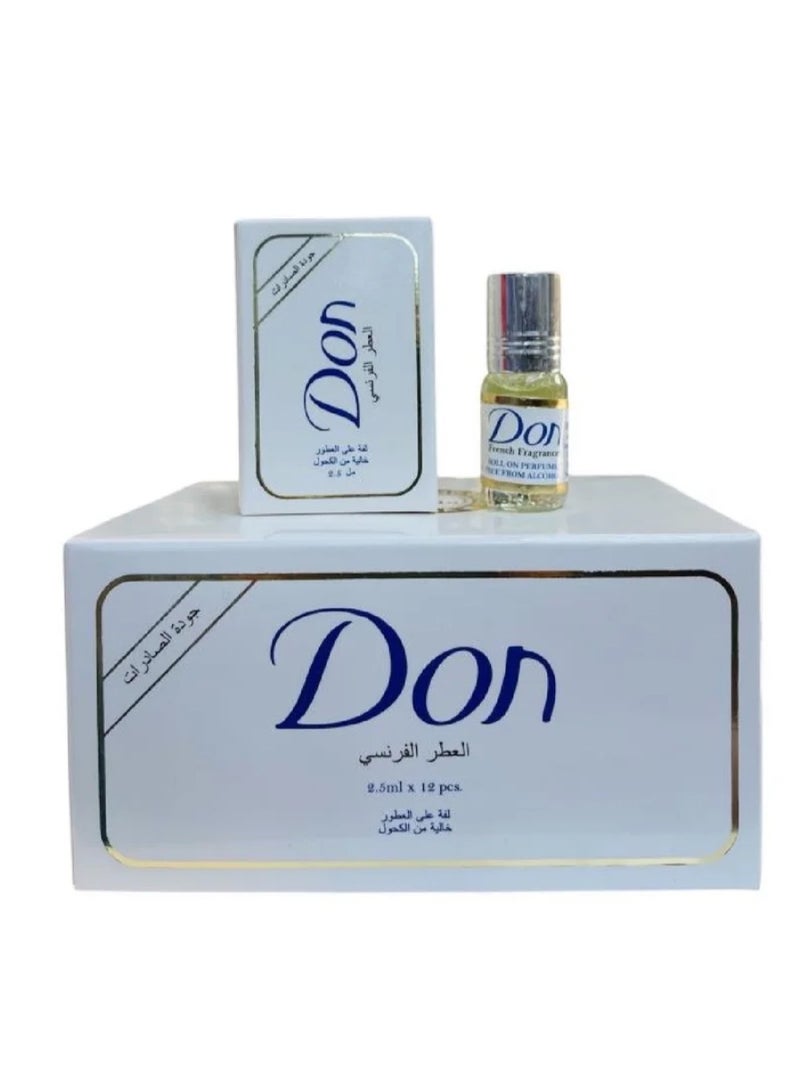 دون 12 حبه عطر دون رول اون برفيوم خالي من الكحول - 2.5x12 مل - Image 2