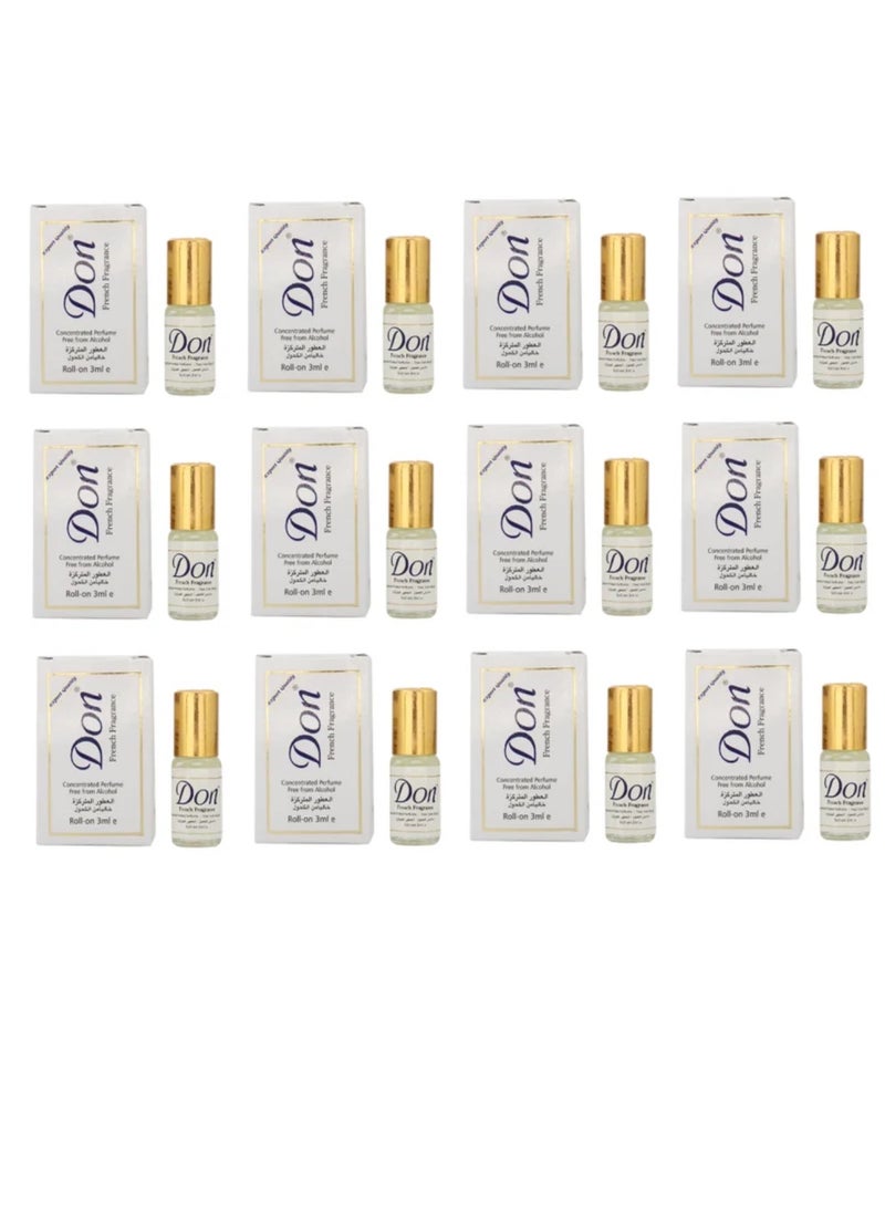 دون 12 حبه عطر دون رول اون برفيوم خالي من الكحول - 2.5x12 مل - Image 1