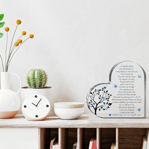 Xendelow Condolence Gifts, Sympathy Gifts, Remembrance Gift, Memorial Heart Shaped Acrylic Decor Sign, Grieving Gift with Sympathy, Memorial Bereavement Sympathy Gifts for Loss of Loved One - Image 5