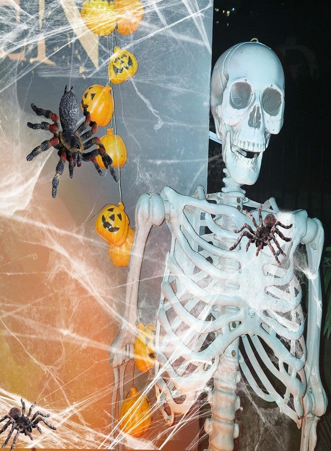 SCAHOW Realistic Fake Spiders, 2pcs Plastic Spider Toys Figures with Giant Whiteknee Tarantula, Educational Insect Animal Figures for Kids Toddlers, Halloween Decoration Prank Props - Image 5