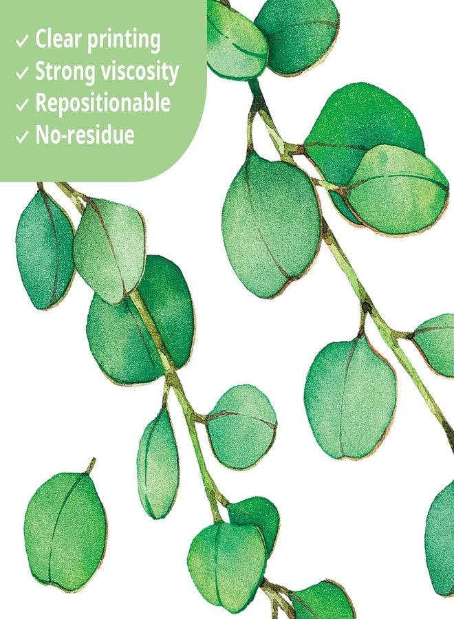 ديكو وال ملصقات حائط من DECOWALL DS9-8052 على شكل شجيرات الكينا الخضراء للأطفال قابلة للإزالة وقابلة للتقشير واللصق لغرفة الأطفال وغرفة النوم وغرفة المعيشة واللوحات الجدارية الفنية والديكورات والنباتات والمنزل والطفل - Image 4