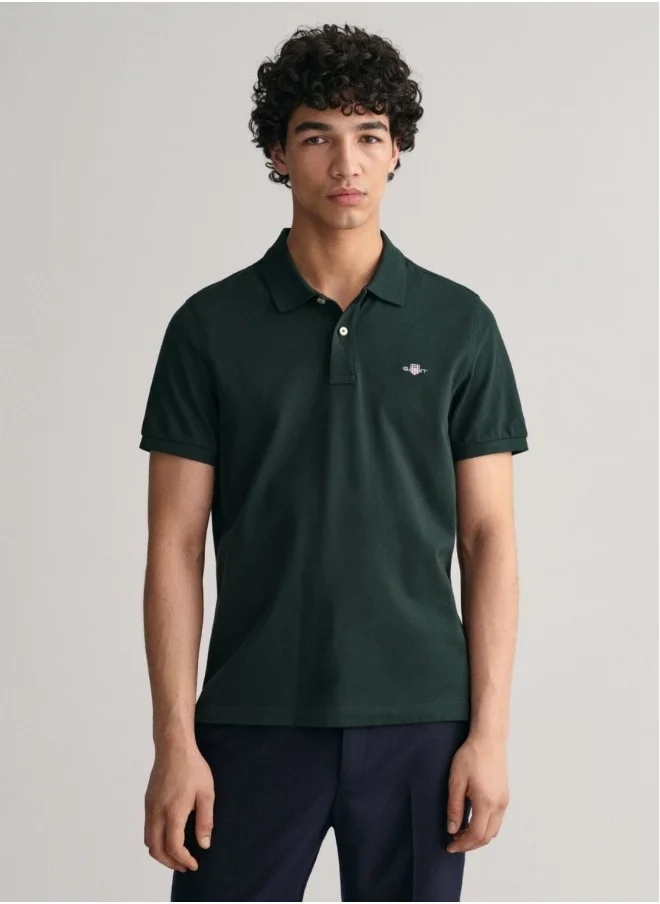 غانت Gant Regular Fit Shield Pique Polo Shirt