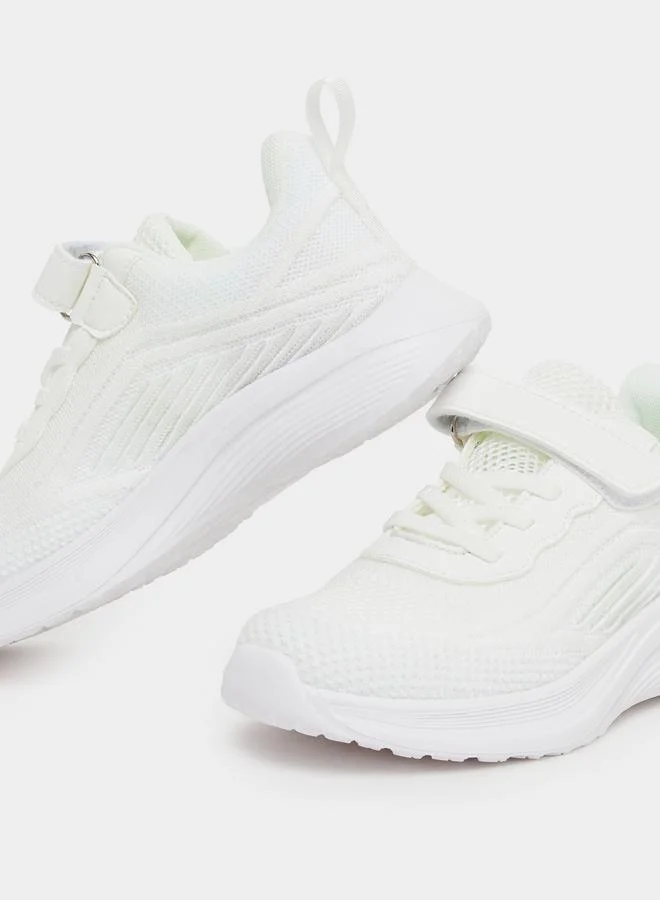 Styli Styli Textured Knit Hook and Loop Sneakers