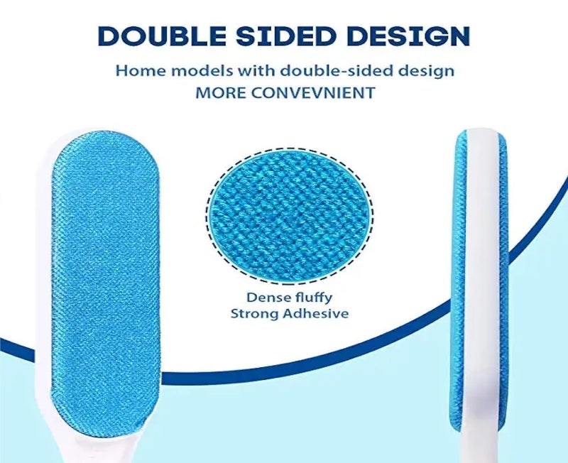 AUREUS Pet Hair Remover Brush - Sided Lint Brush with Self - Cleaning Base Lint Brush - Fur & Lint Removal for Clothes Furniture Car Seat Couch Remover Magic Clean Clothing (Multicoloured) - Image 3