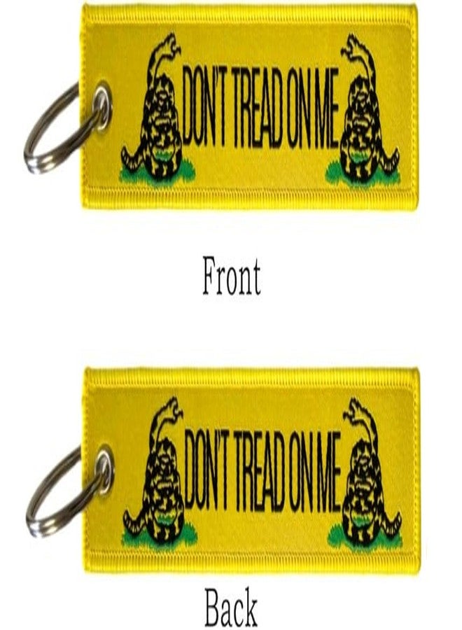 JAVD Dont Tread On Me Gadsden Flag Keychain Tag with Key Ring - Keys, Cars, Motorcycles, Backpacks, Luggage and Gifts - EDC (3 Pack) - Image 3