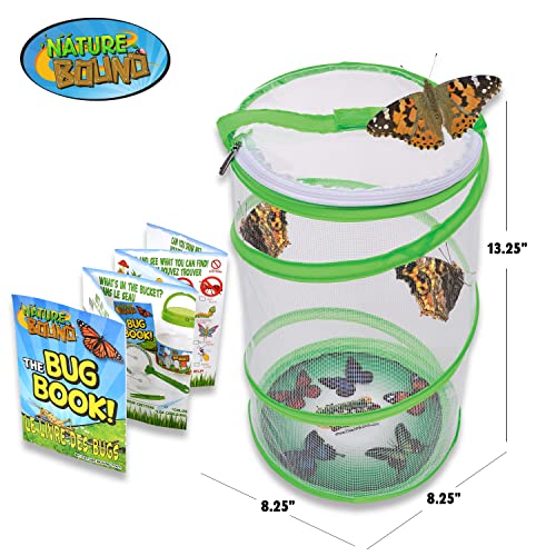 Nature Bound Butterfly Growing Kit - Live Caterpillar to Butterfly Project for Kids - Includes Voucher for Caterpillars, Green Pop-Up Enclosure, and STEM Learning Guide - Image 2