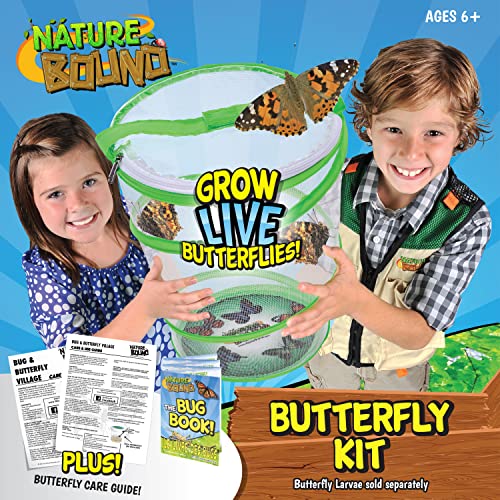 Nature Bound Butterfly Growing Kit - Live Caterpillar to Butterfly Project for Kids - Includes Voucher for Caterpillars, Green Pop-Up Enclosure, and STEM Learning Guide - Image 3