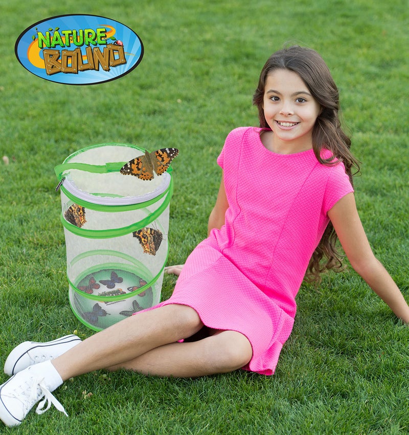 Nature Bound Butterfly Growing Kit - Live Caterpillar to Butterfly Project for Kids - Includes Voucher for Caterpillars, Green Pop-Up Enclosure, and STEM Learning Guide - Image 4