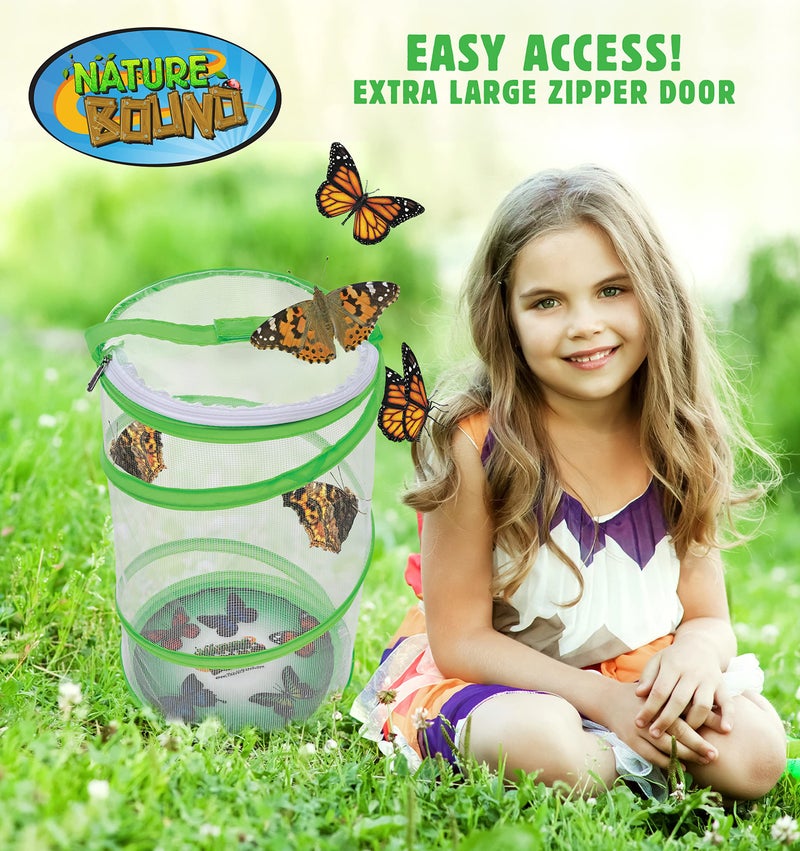 Nature Bound Butterfly Growing Kit - Live Caterpillar to Butterfly Project for Kids - Includes Voucher for Caterpillars, Green Pop-Up Enclosure, and STEM Learning Guide - Image 5