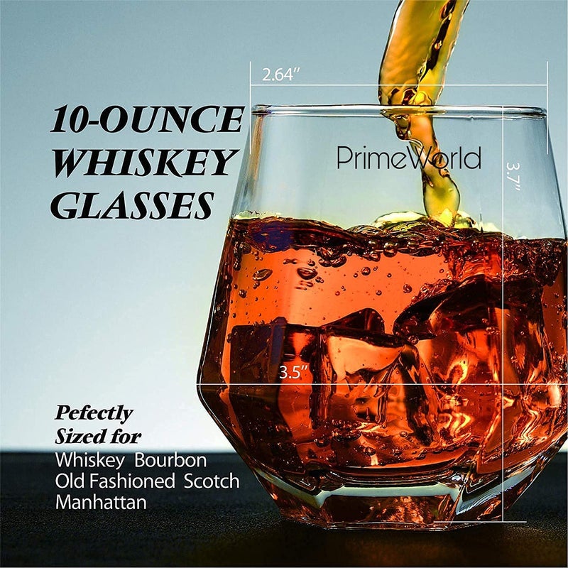 PrimeWorld طقم نظارات مائية أوروبية سعة 300 مل - 6 قطع نظارات شرب طويلة للماء، العصير، المشروبات الباردة، موهيتو، كوكتيل، خالية من الرصاص، مثالية للمنزل، المطاعم والحفلات - Image 4