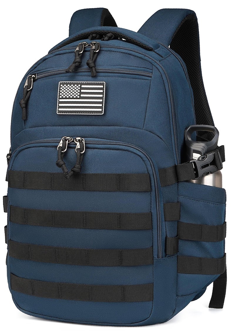 Wotony Military tactical backpack, backpack for men black small tactical assault bag (blue, 18.5 inch) - Image 1