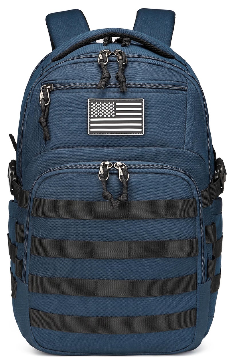 Wotony Military tactical backpack, backpack for men black small tactical assault bag (blue, 18.5 inch) - Image 2