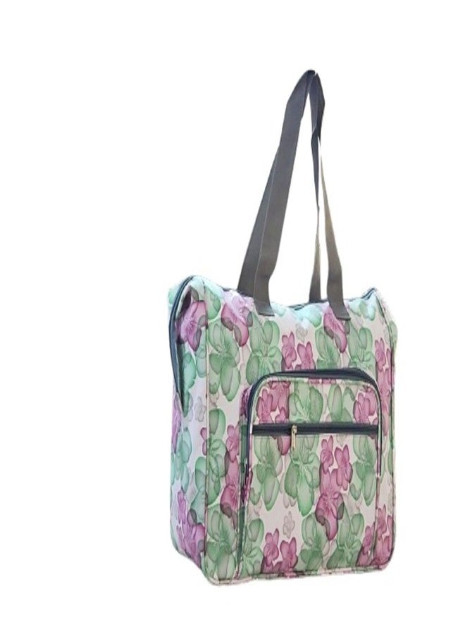 SuneshCreation Tote Bag with Floral Print,Stylish Lightweight with Spacious Storage for travel, Multiple Pockets - Image 1