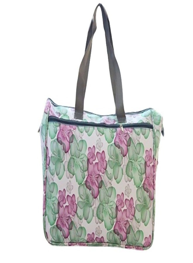 SuneshCreation Tote Bag with Floral Print,Stylish Lightweight with Spacious Storage for travel, Multiple Pockets - Image 4