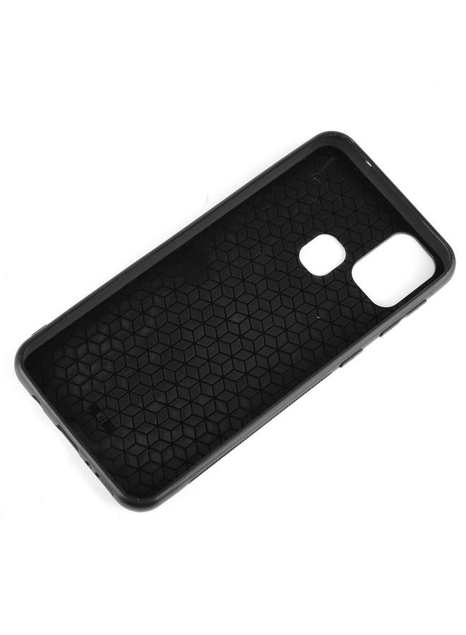 زبون جراب لهاتف Galaxy M31 مقاوم للصدمات بنمط جلد البقر المخيط من البولي كربونات + البولي يوريثان الحراري + جراب TPU - Image 5