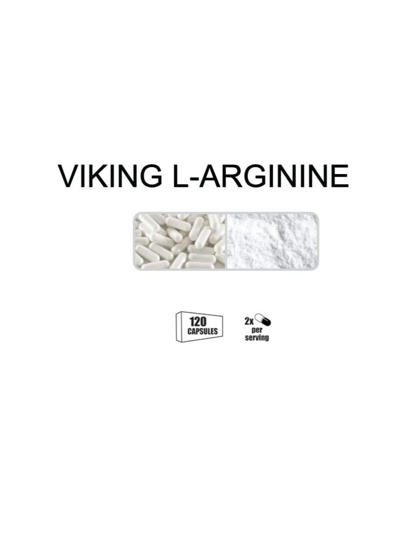 VIKING FORCE LABORATORIES Viking L-Arginine capsules- Amino Acid for Nitrogen retention, 120 capsules - Image 5